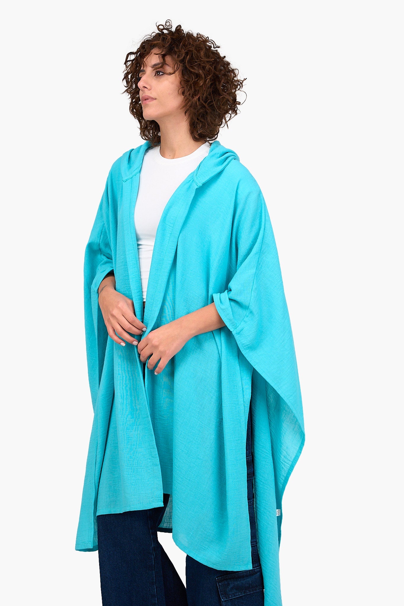 Hooded Asymmetrical Kimono