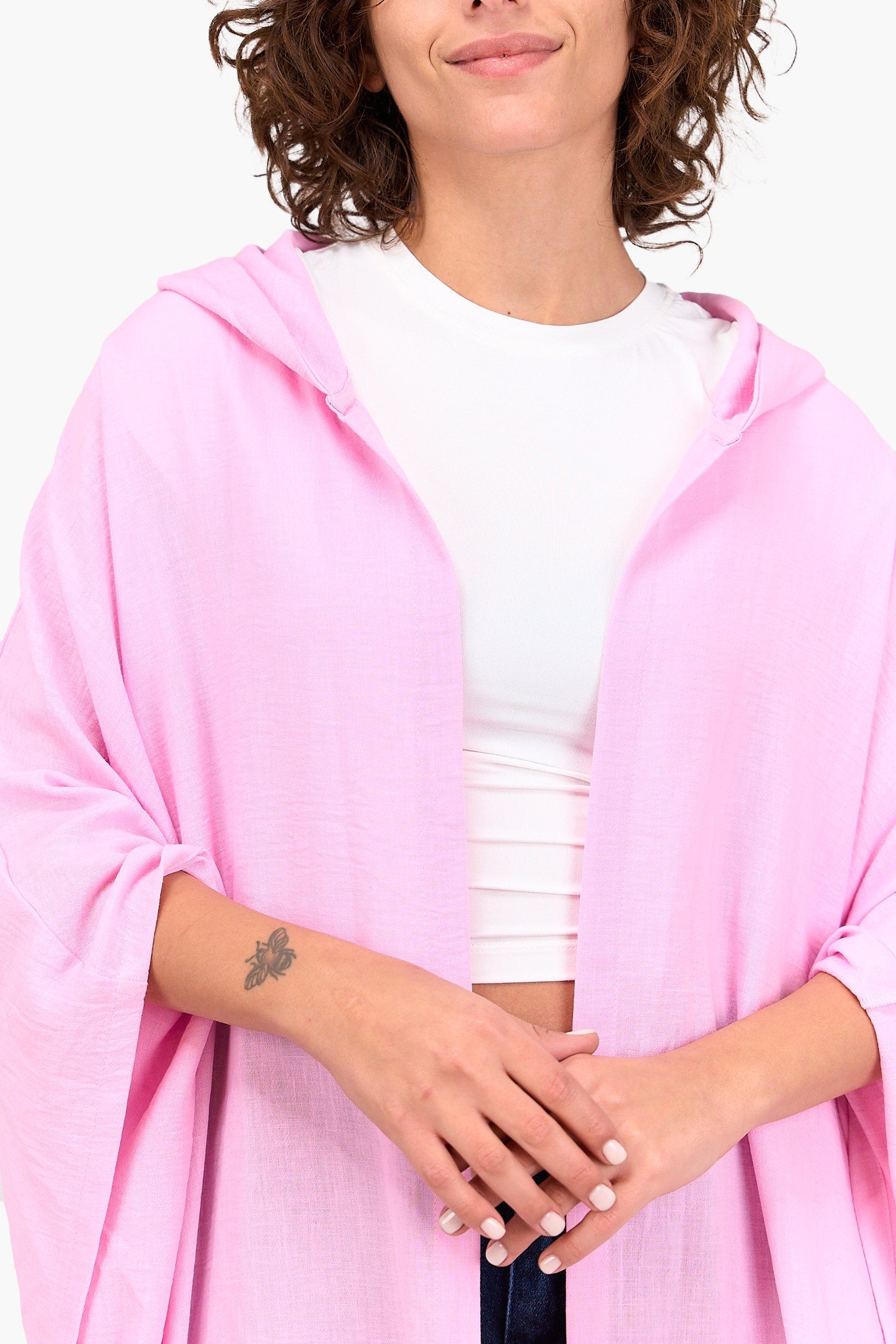 Hooded Asymmetrical Kimono