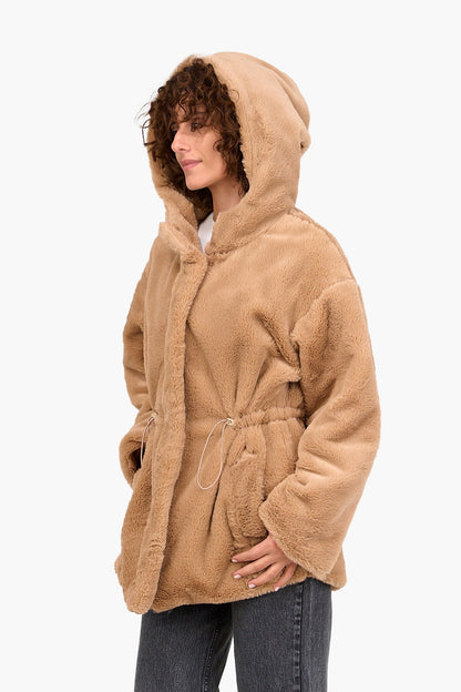 Wool Blend Hooded Jacket