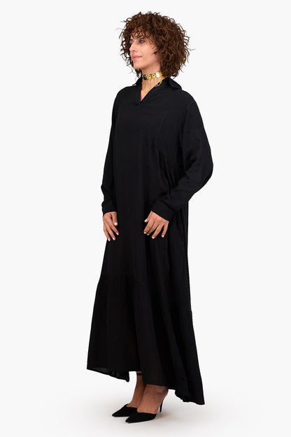 Buttoned Cuffs Dress