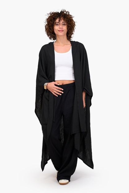 Hooded Asymmetrical Kimono
