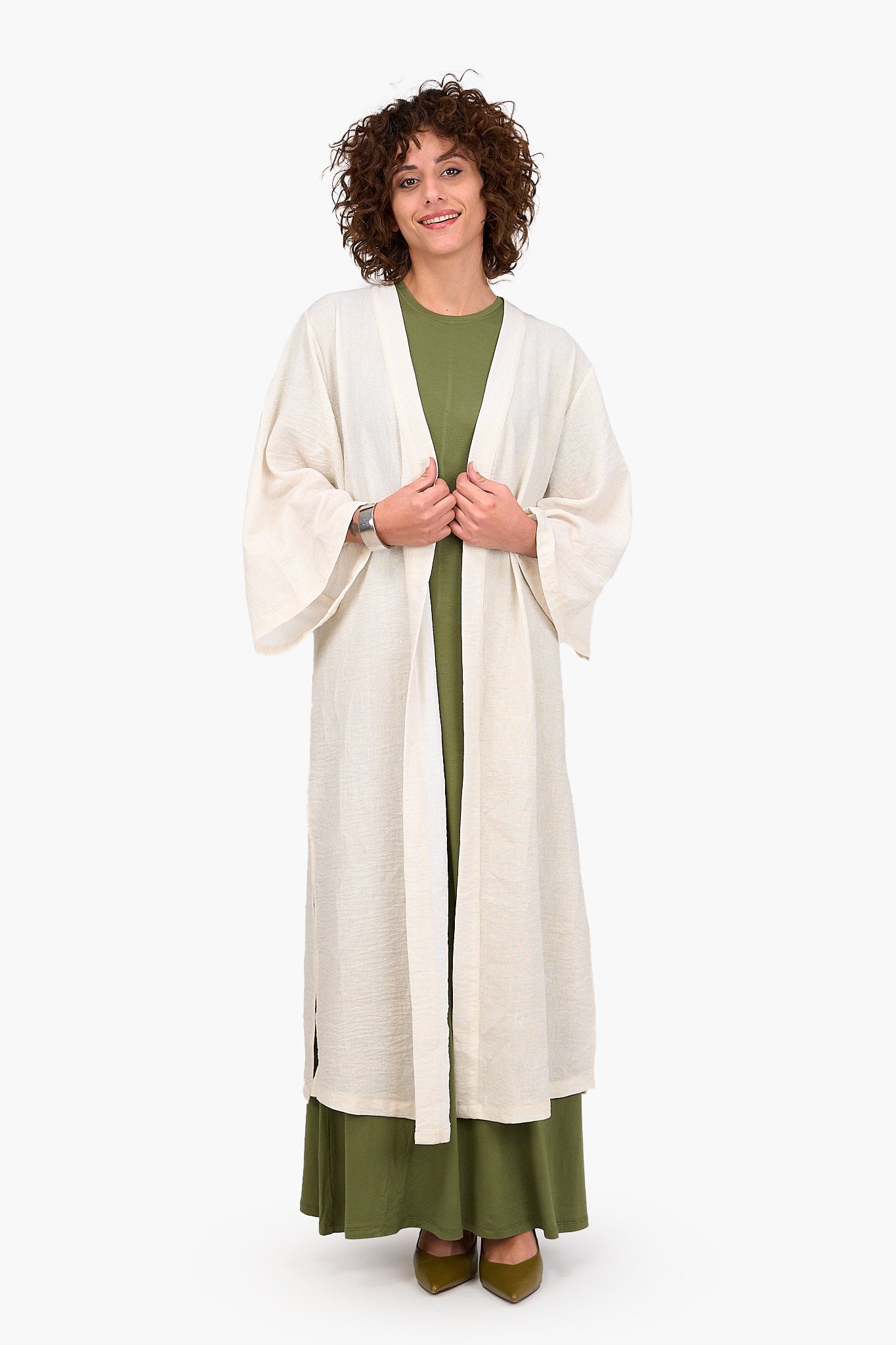 Linen Open Front Kimono