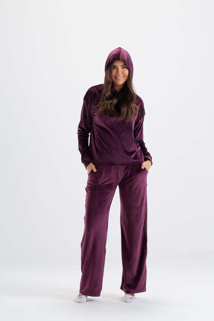 Carina Velvet Hooded Pyjama Set