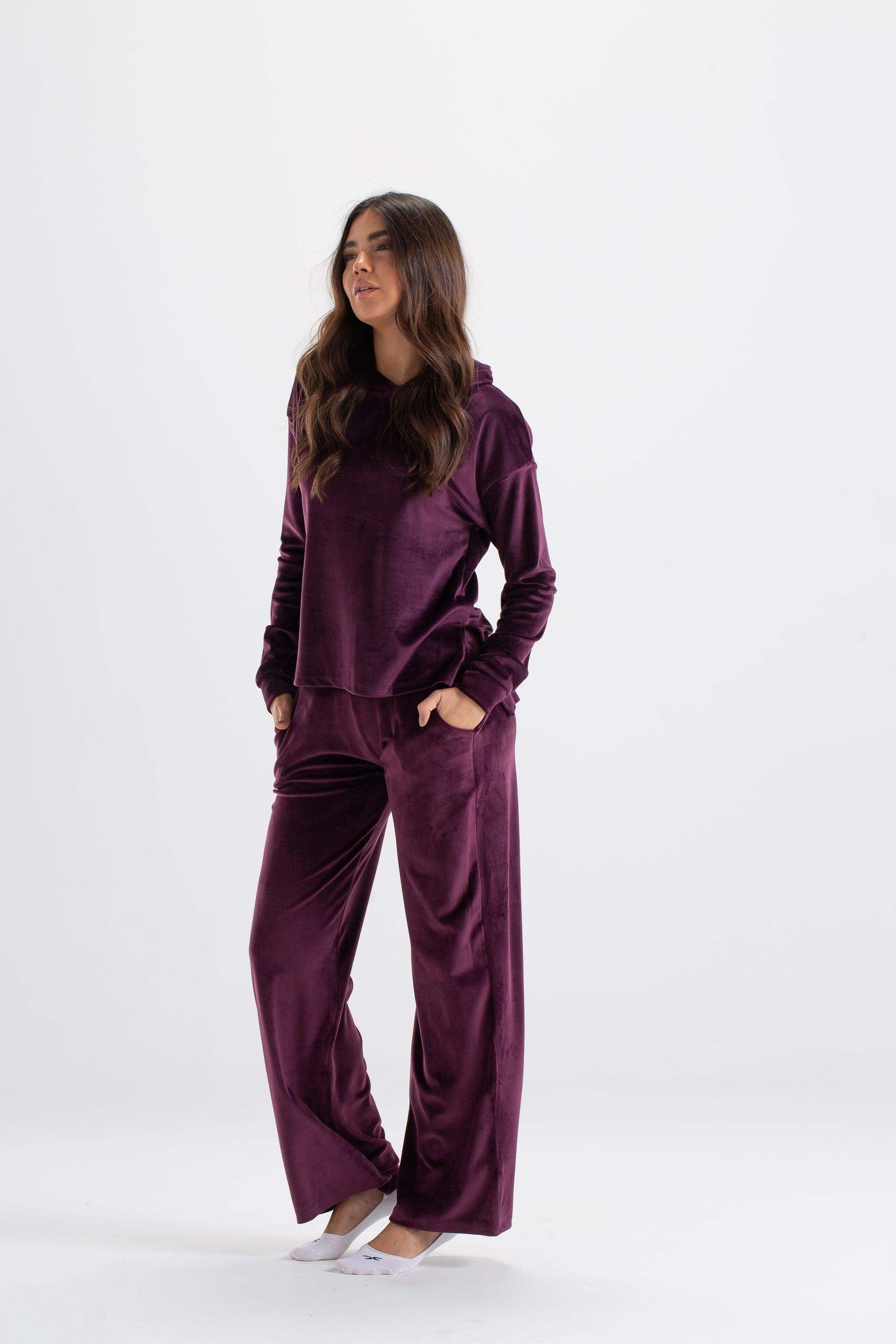 Carina Velvet Hooded Pyjama Set