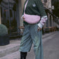 Women Pink Crossbody Dumpling Bag