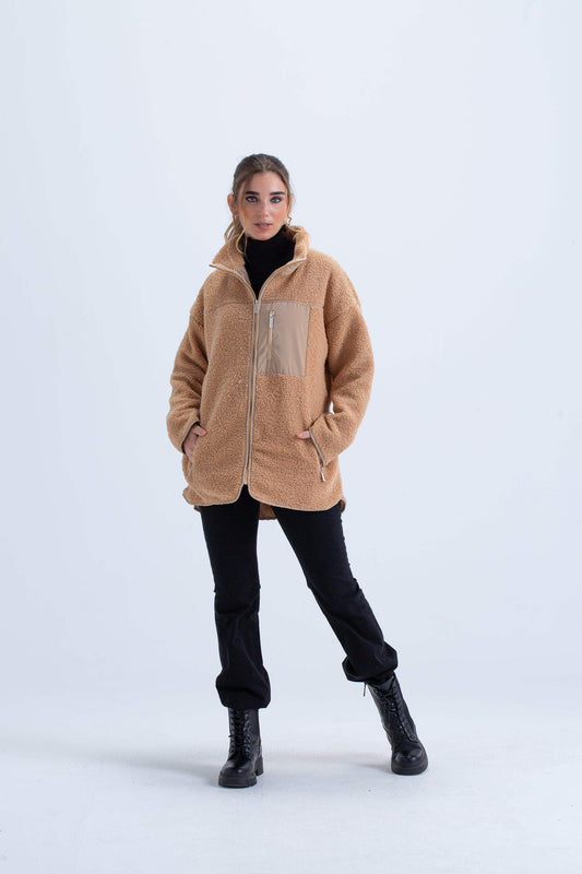 سترة كاجوال بسحاب للإغلاق